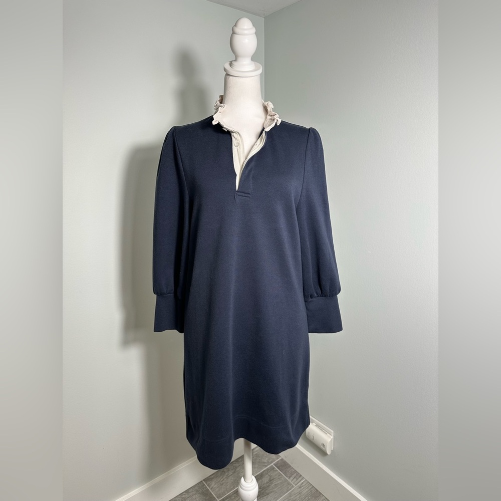 Tuckernuck Pomander Place Navy Charlotte Terry Minimalist Dress Size Small - Picture 3 of 17
